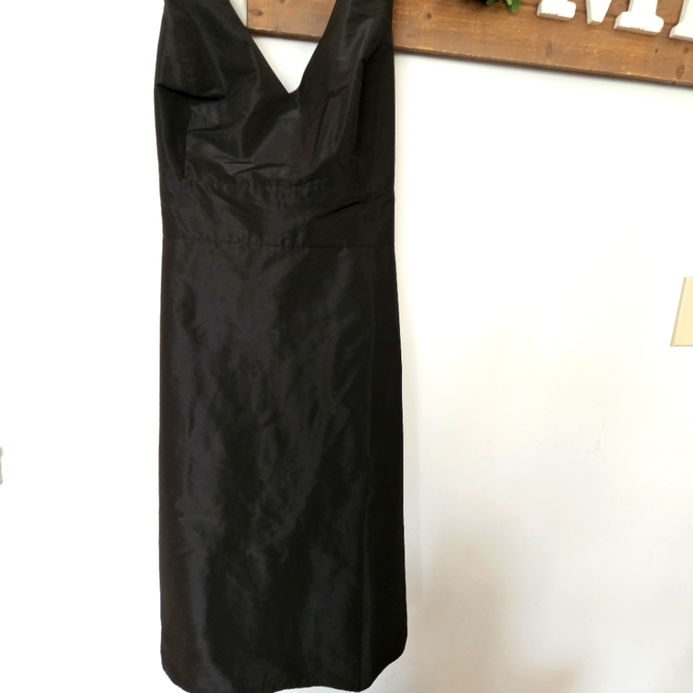 Ann Taylor Celebrations Black Sleeveless A Line Dress with Bow Size 18